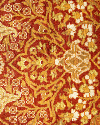 Traditional Mogul Orange Wool Area Rug 8' 1" x 9' 10" - Solo Rugs