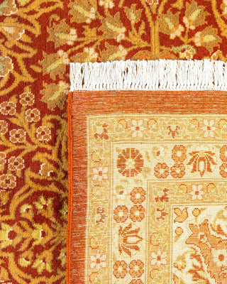 Traditional Mogul Orange Wool Area Rug 8' 1" x 9' 10" - Solo Rugs