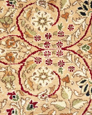 Traditional Mogul Yellow Wool Area Rug 8' 1" x 10' 3" - Solo Rugs