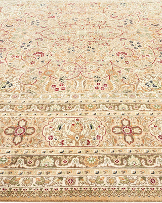 Traditional Mogul Yellow Wool Area Rug 8' 1" x 10' 3" - Solo Rugs