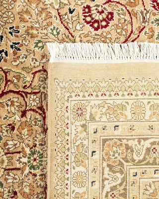 Traditional Mogul Yellow Wool Area Rug 8' 1" x 10' 3" - Solo Rugs