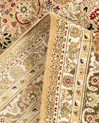 Traditional Mogul Yellow Wool Area Rug 8' 1" x 10' 3" - Solo Rugs
