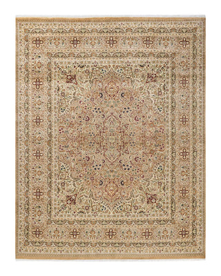 Traditional Mogul Yellow Wool Area Rug 8' 1" x 10' 3" - Solo Rugs