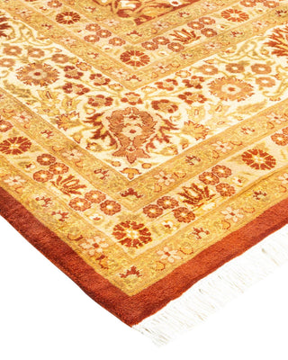 Traditional Mogul Orange Wool Area Rug 8' 2" x 10' 1" - Solo Rugs