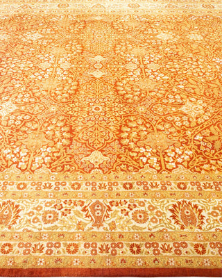 Traditional Mogul Orange Wool Area Rug 8' 2" x 10' 1" - Solo Rugs