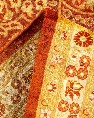 Traditional Mogul Orange Wool Area Rug 8' 2" x 10' 1" - Solo Rugs