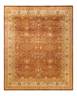 Traditional Mogul Orange Wool Area Rug 8' 2" x 10' 1" - Solo Rugs