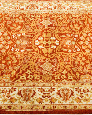 Traditional Mogul Orange Wool Runner 3' 2" x 8' 0" - Solo Rugs