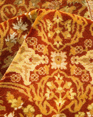 Traditional Mogul Orange Wool Runner 3' 2" x 8' 0" - Solo Rugs