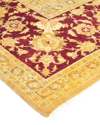 Traditional Mogul Ivory Wool Area Rug 9' 2" x 11' 10" - Solo Rugs