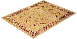 Traditional Mogul Ivory Wool Area Rug 9' 2" x 11' 10" - Solo Rugs