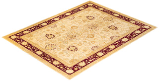 Traditional Mogul Ivory Wool Area Rug 9' 3" x 12' 3" - Solo Rugs