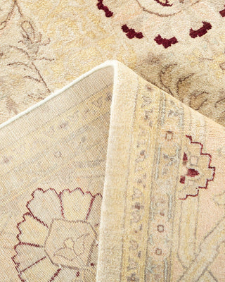 Traditional Mogul Ivory Wool Area Rug 9' 2" x 12' 2" - Solo Rugs