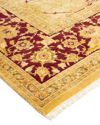 Traditional Mogul Ivory Wool Area Rug 8' 1" x 15' 7" - Solo Rugs
