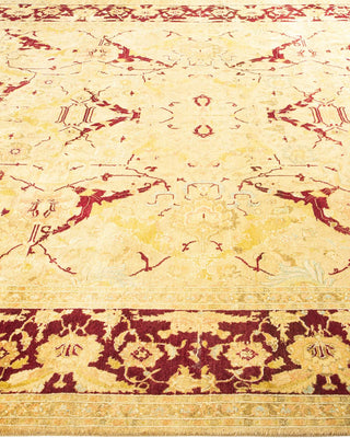 Traditional Mogul Ivory Wool Area Rug 8' 1" x 15' 7" - Solo Rugs