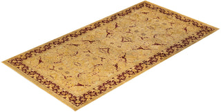 Traditional Mogul Ivory Wool Area Rug 8' 1" x 15' 7" - Solo Rugs