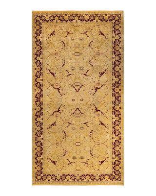 Traditional Mogul Ivory Wool Area Rug 8' 1" x 15' 7" - Solo Rugs
