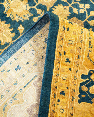 Traditional Mogul Blue Wool Area Rug 8' 4" x 10' 7" - Solo Rugs