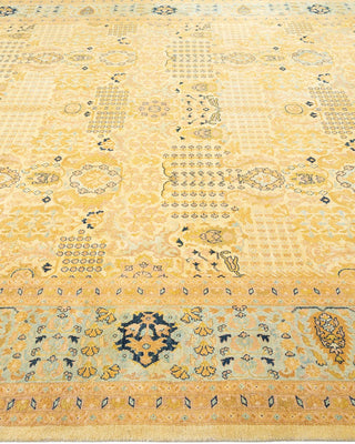 Traditional Mogul Ivory Wool Area Rug 8' 1" x 15' 5" - Solo Rugs