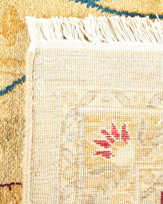 Traditional Mogul Yellow Wool Area Rug 8' 1" x 10' 7" - Solo Rugs