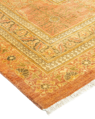 Traditional Mogul Brown Wool Area Rug 8' 1" x 9' 10" - Solo Rugs