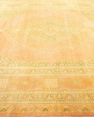 Traditional Mogul Brown Wool Area Rug 8' 1" x 9' 10" - Solo Rugs