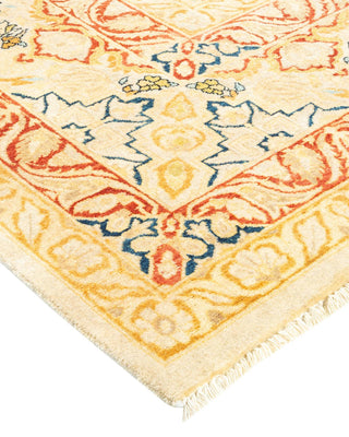 Traditional Mogul Ivory Wool Area Rug 8' 3" x 10' 4" - Solo Rugs