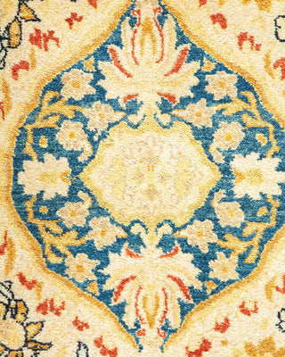 Traditional Mogul Ivory Wool Area Rug 8' 3" x 10' 4" - Solo Rugs