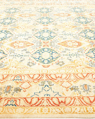 Traditional Mogul Ivory Wool Area Rug 8' 3" x 10' 4" - Solo Rugs