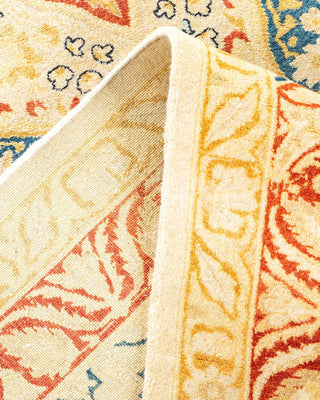 Traditional Mogul Ivory Wool Area Rug 8' 3" x 10' 4" - Solo Rugs