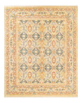 Traditional Mogul Ivory Wool Area Rug 8' 3" x 10' 4" - Solo Rugs