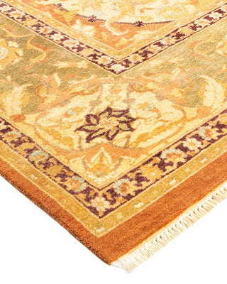 Traditional Mogul Brown Wool Area Rug 7' 10" x 10' 3" - Solo Rugs