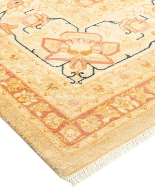 Traditional Mogul Ivory Wool Area Rug 8' 1" x 10' 1" - Solo Rugs