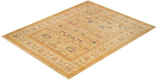Traditional Mogul Ivory Wool Area Rug 8' 1" x 10' 1" - Solo Rugs