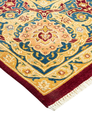 Traditional Mogul Red Wool Area Rug 8' 0" x 10' 3" - Solo Rugs
