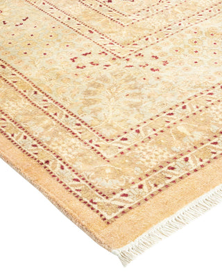 Traditional Mogul Beige Wool Area Rug 8' 2" x 10' 6" - Solo Rugs