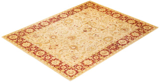 Traditional Mogul Ivory Wool Area Rug 8' 1" x 10' 2" - Solo Rugs