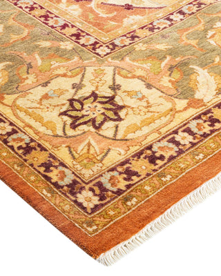Traditional Mogul Brown Wool Area Rug 8' 2" x 9' 10" - Solo Rugs