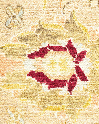 Traditional Mogul Yellow Wool Area Rug 8' 2" x 10' 1" - Solo Rugs