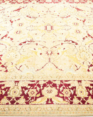 Traditional Mogul Yellow Wool Area Rug 8' 2" x 10' 1" - Solo Rugs