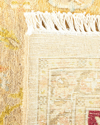 Traditional Mogul Yellow Wool Area Rug 8' 2" x 10' 1" - Solo Rugs