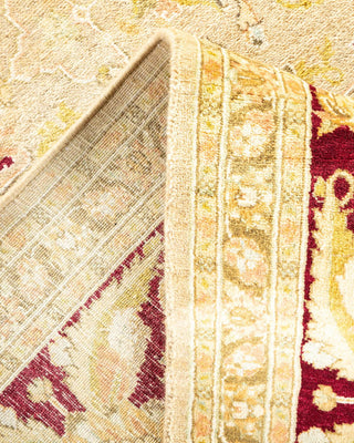 Traditional Mogul Yellow Wool Area Rug 8' 2" x 10' 1" - Solo Rugs