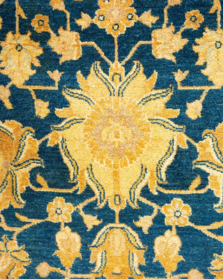 Traditional Mogul Blue Wool Area Rug 8' 3" x 10' 3" - Solo Rugs