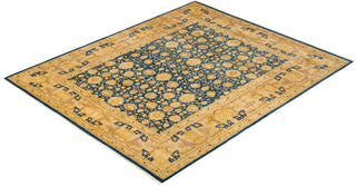 Traditional Mogul Blue Wool Area Rug 8' 3" x 10' 3" - Solo Rugs