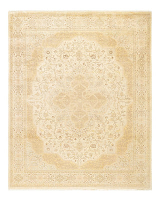 Traditional Mogul Ivory Wool Area Rug 8' 2" x 10' 4" - Solo Rugs