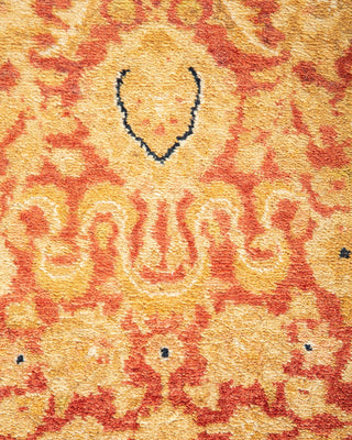 Traditional Mogul Orange Wool Area Rug 8' 3" x 10' 3" - Solo Rugs