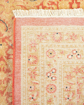 Traditional Mogul Orange Wool Area Rug 8' 3" x 10' 3" - Solo Rugs