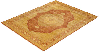Traditional Mogul Brown Wool Area Rug 8' 3" x 10' 4" - Solo Rugs