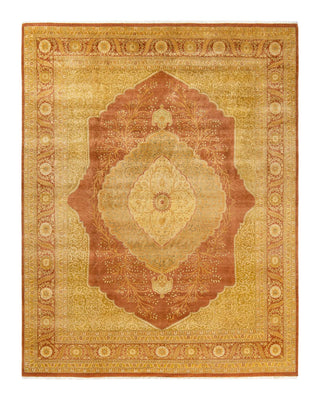 Traditional Mogul Brown Wool Area Rug 8' 3" x 10' 4" - Solo Rugs
