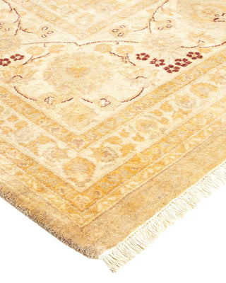 Traditional Mogul Ivory Wool Area Rug 8' 4" x 10' 7" - Solo Rugs